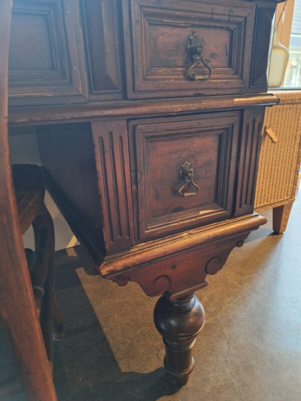 Prachtig antiek bureau met stoel - Afbeelding 4