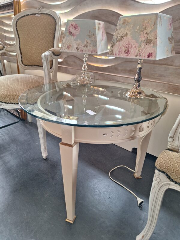 Toffe brocante set van 2 stoelen met tafeltje - Afbeelding 2
