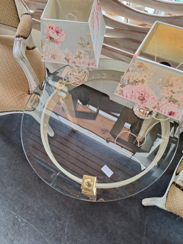 Toffe brocante set van 2 stoelen met tafeltje - Afbeelding 3