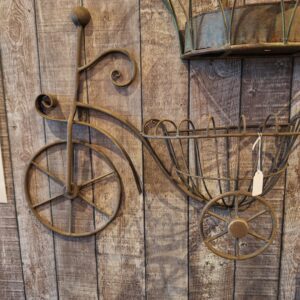 Toffe wand bloembak model fiets